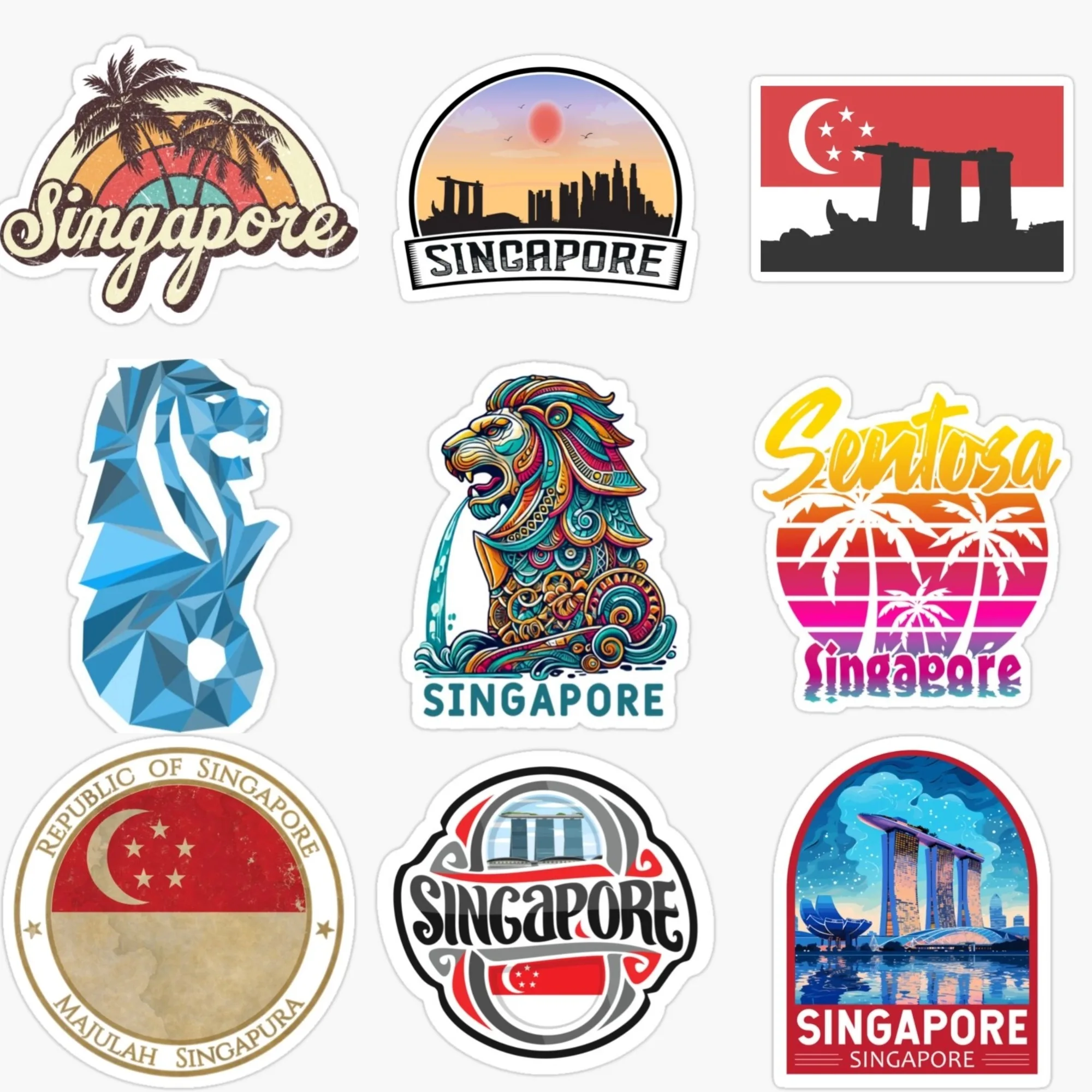 Car Accessories Singapore - Mapa de la bandera de Singapur