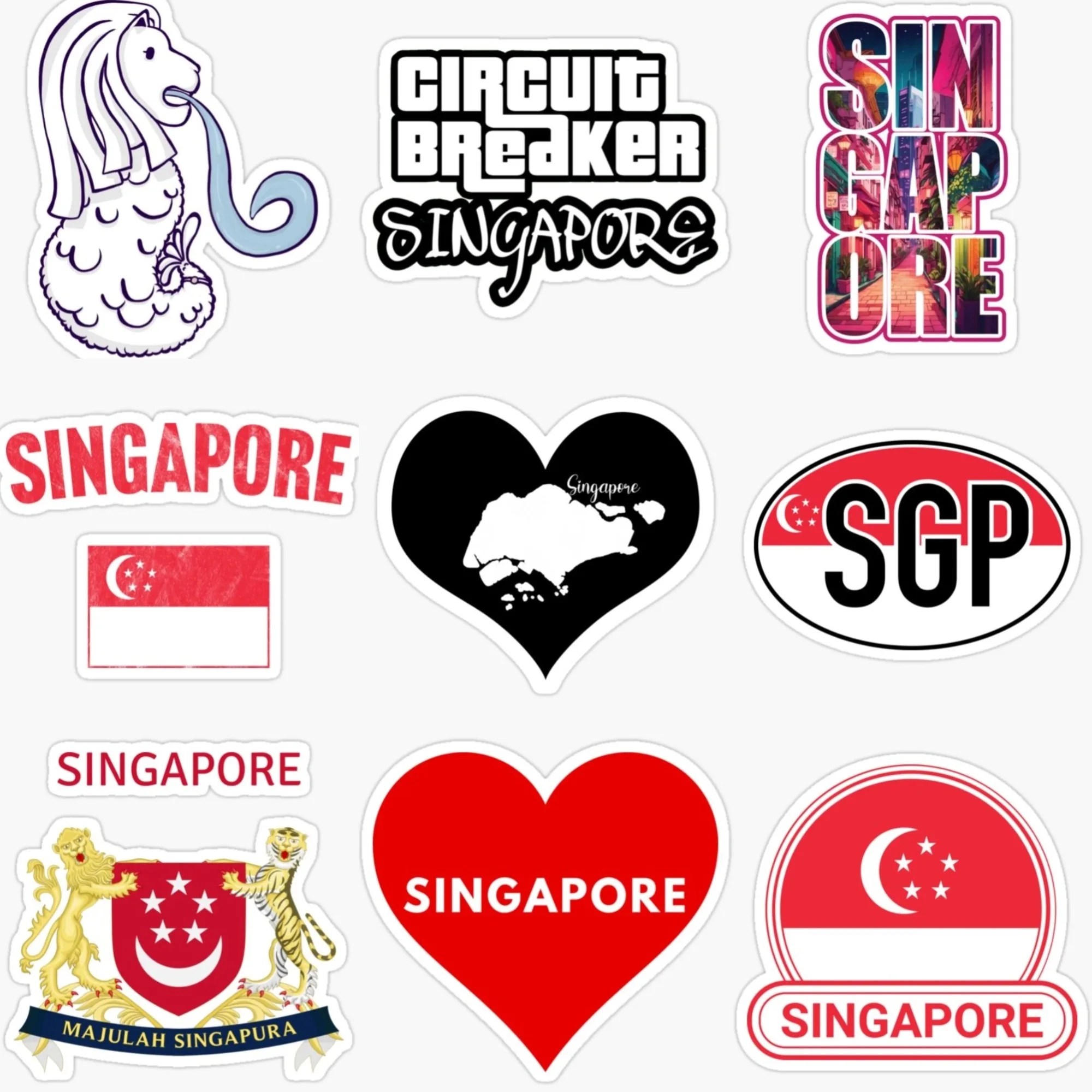 Car Accessories Singapore - Mapa de la bandera SGP de