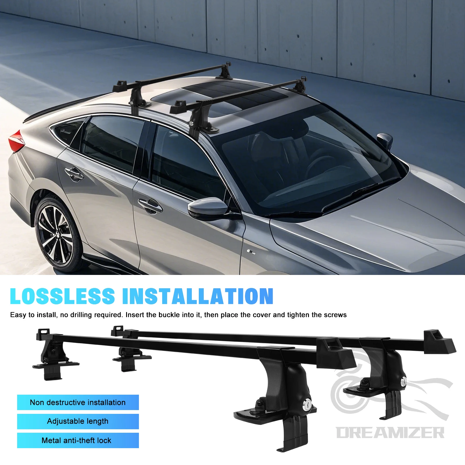 Car Roof Rack Cross Bar - 1 par Universal 54 pulgadas vehículo